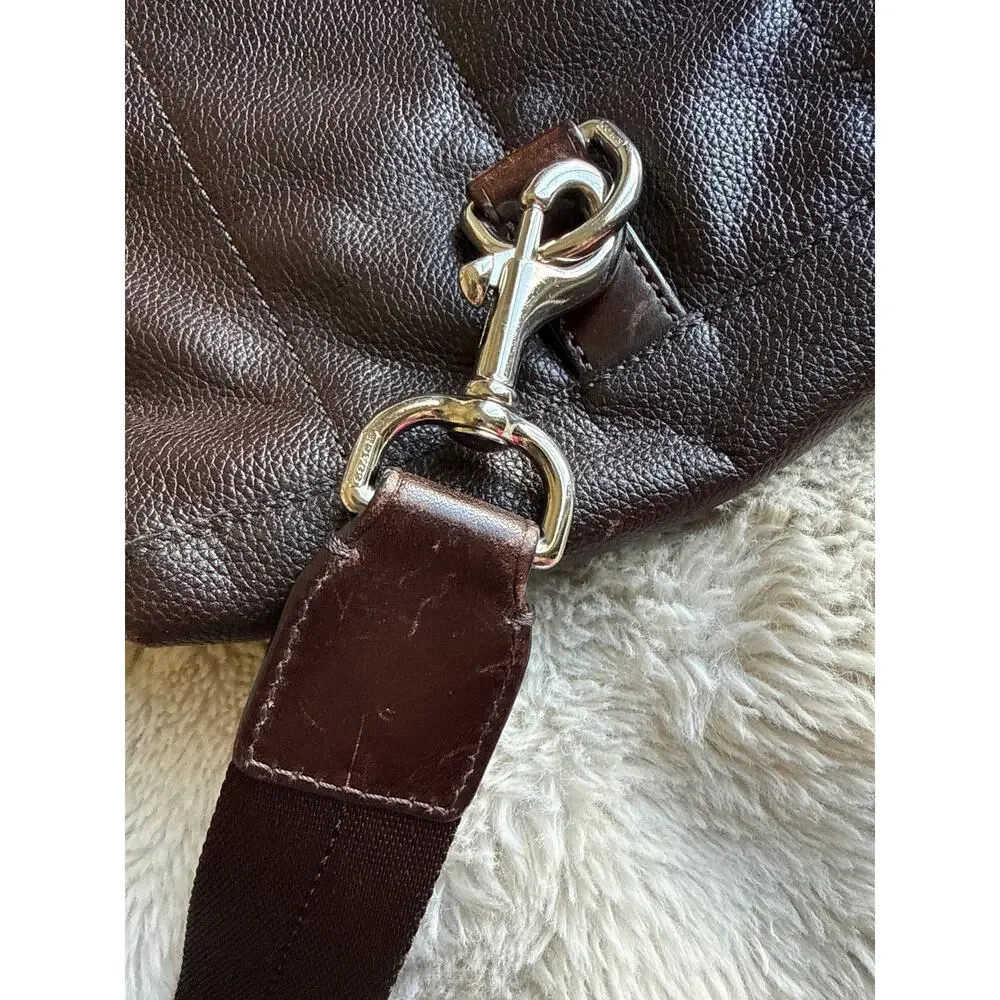 COACH Thompson Convertible Brown Leather Sling Bag Backpack